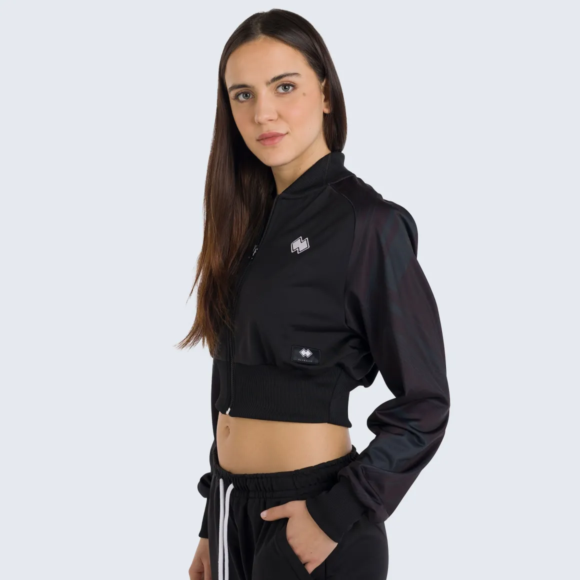 Felpa Crop Graphic da donna