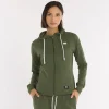Felpa donna full zip con cappuccio Essential SS25