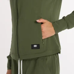 Felpa donna full zip con cappuccio Essential SS25