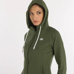 Felpa donna full zip con cappuccio Essential SS25