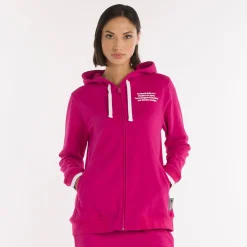Felpa full zip con cappuccio da donna SS25