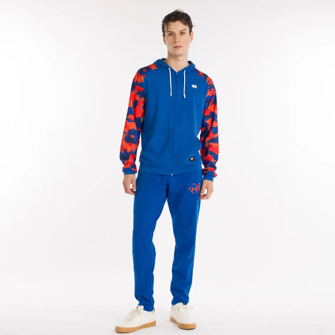 Felpa full zip con cappuccio All Over