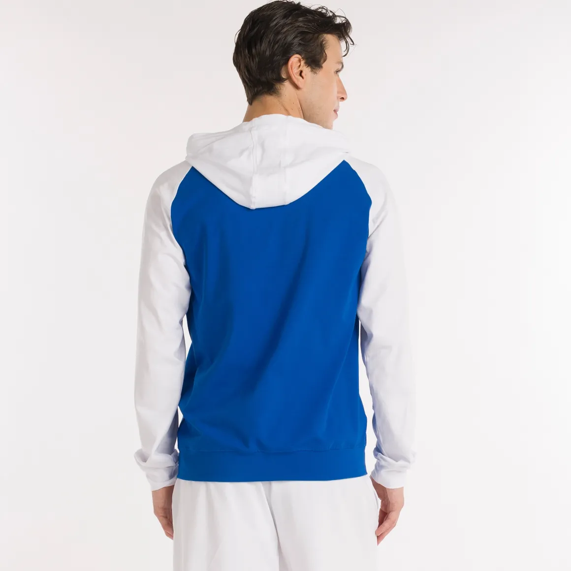 Felpa full zip con cappuccio Bicolor