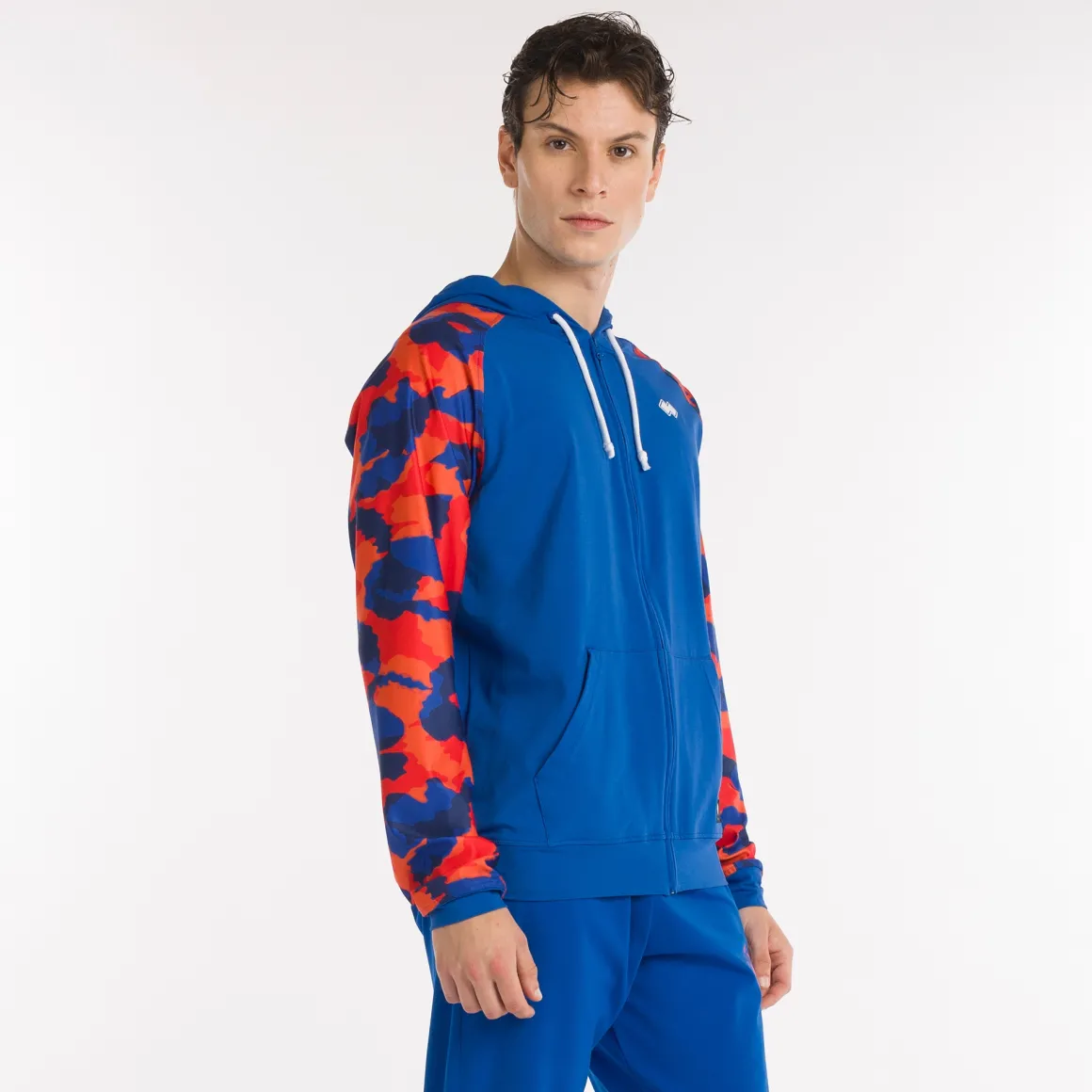 Felpa full zip con cappuccio All Over