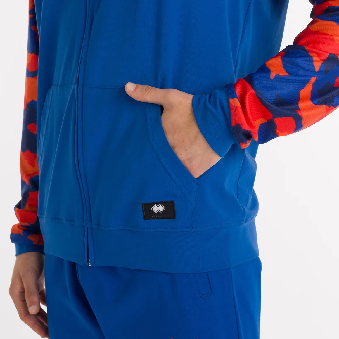Felpa full zip con cappuccio All Over