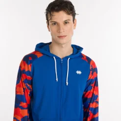 Felpa full zip con cappuccio All Over