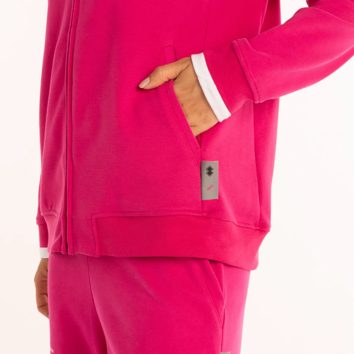 Felpa full zip con cappuccio da donna SS25