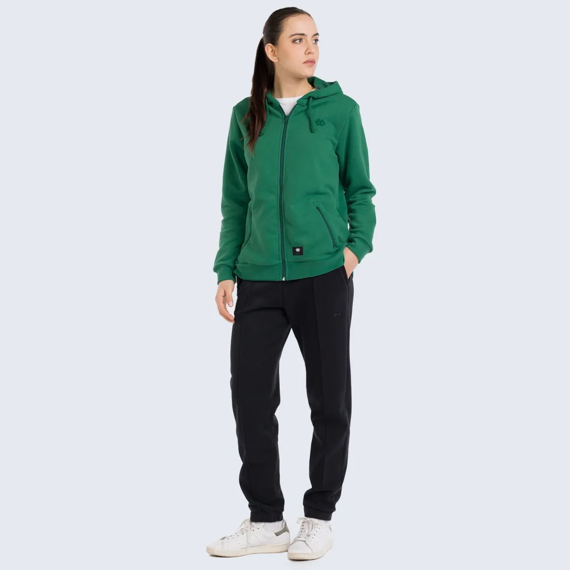 Felpa Full Zip Logo 3D da donna