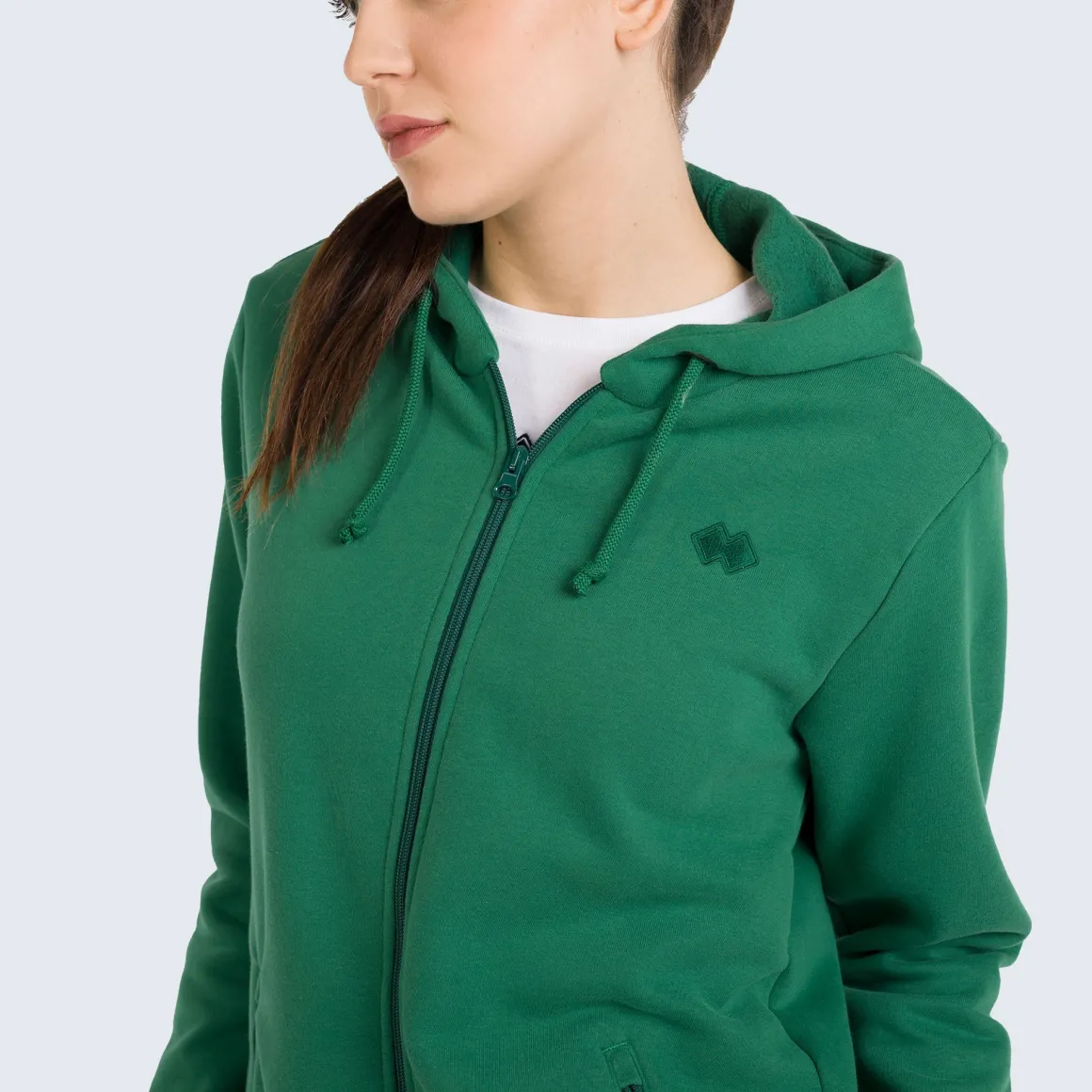 Felpa Full Zip Logo 3D da donna