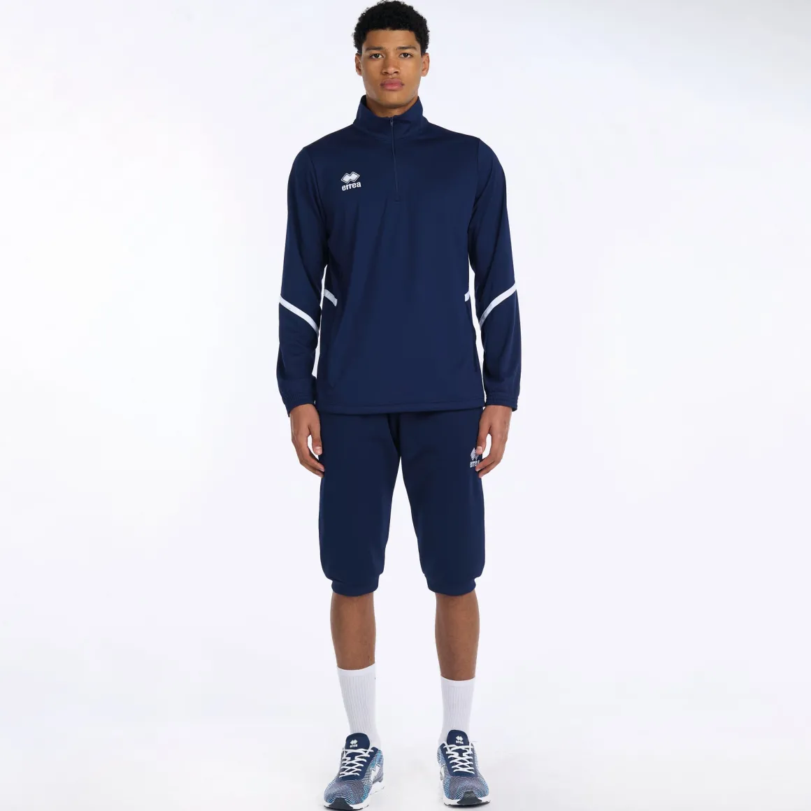 Felpa leggera con mezza zip Manfred