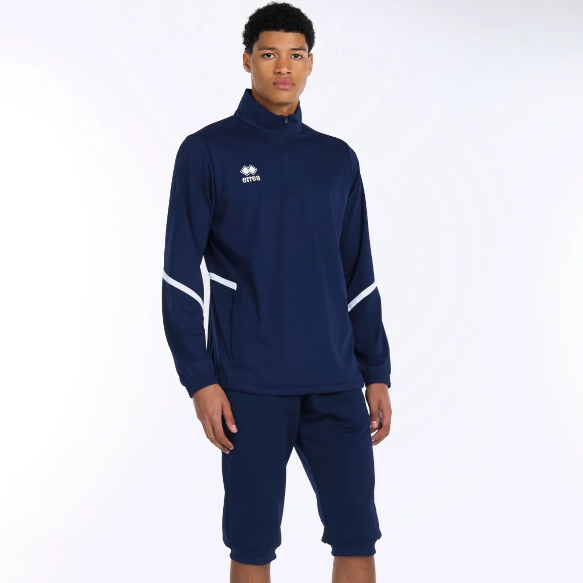 Felpa leggera con mezza zip Manfred